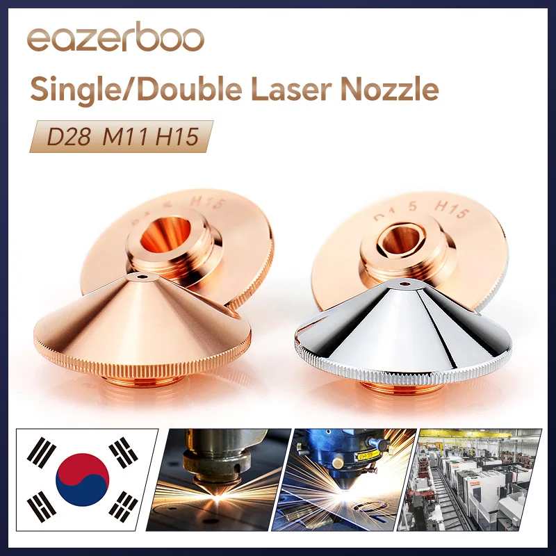 

Fiber Laser Nozzle D28 M11 H15 Single Double Chrome Nozzle 1.2 1.4 1.5 1.8 2.0 Laser Cutting Nozzle for Raytools Precitec Bodor