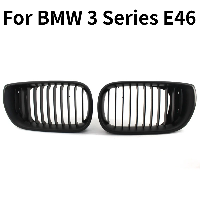 Front Grille For BMW 3 Series E46 Accessories 1998-2006,Stylish Stereo Design,Engine Cooling,Anti-Impact,UV Resistant,Durable