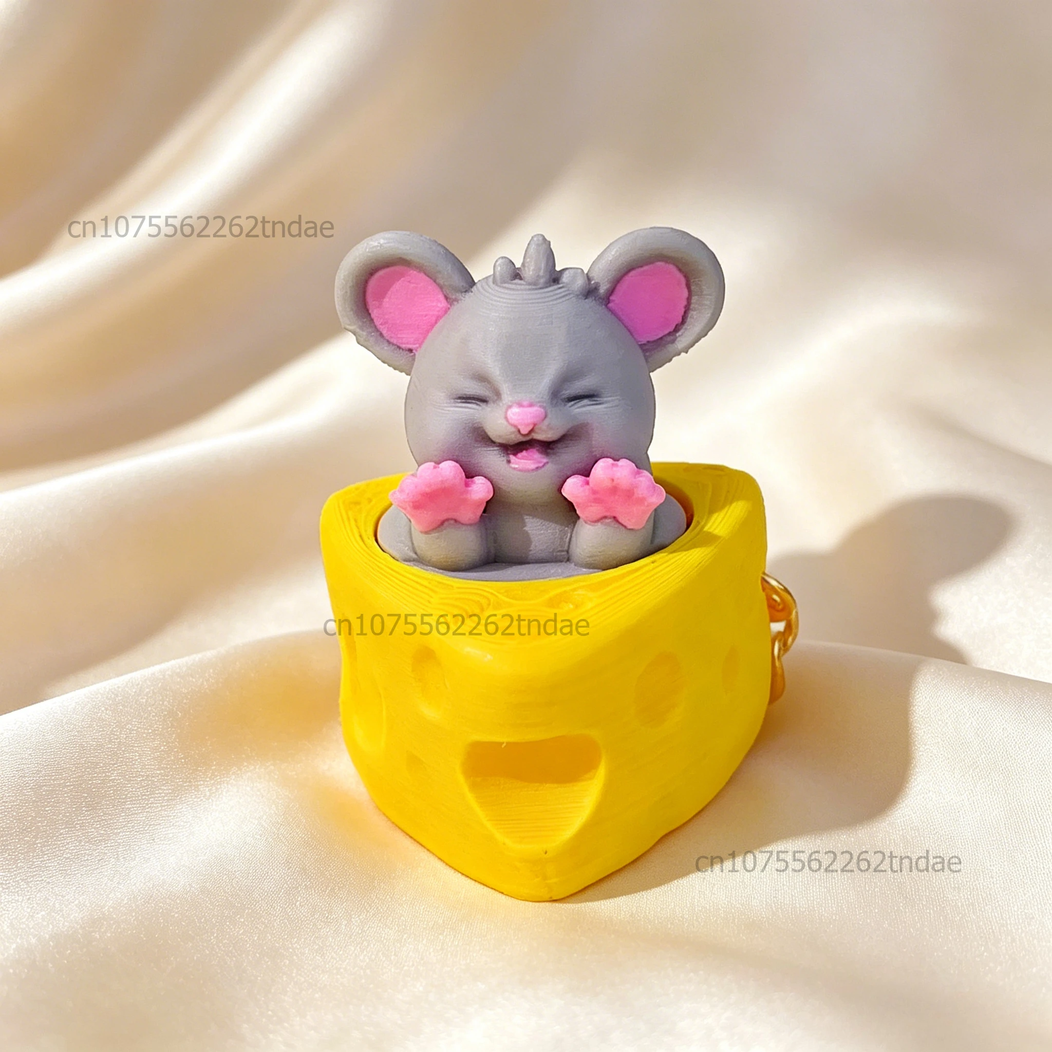 Cake Dessert Shape Keycap Clicker Keychain, 3D Printed