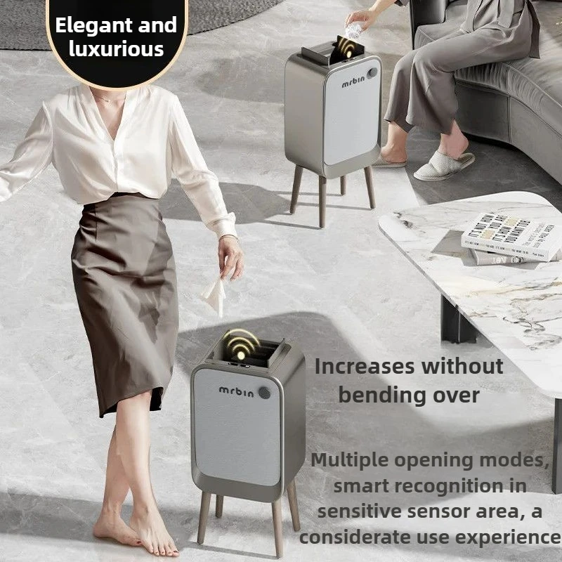 20L Automatic Sensor Trash Can Smart Intelligent Electric Kitchen Garbage Bin Luxury Bedroom High Foot Litter Bin Home Cleaning - Image 4