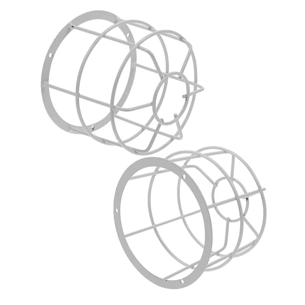 

2Pcs Metal Iron Signal Light Cage Guard Wire Mesh for School Bus Warning Lamps Industrial Vintage Explosion Proof Lamp Shade
