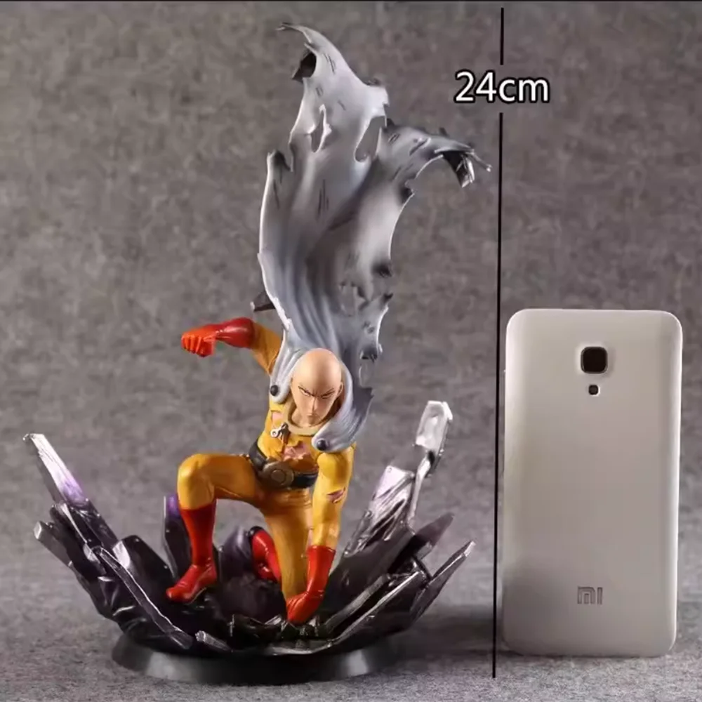 

24 см Фигурка Сайтамы из One Punch Man Xtra, аниме-фигурка с плащом, модель-кукла, игрушка