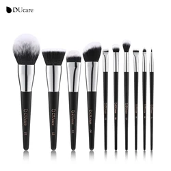 DUcare Makeup Brushes Set Professional 10pcs Eyeshadow Make Up Brush Blush Foundation for Makeup Blending Cosmetic Tool With Bag