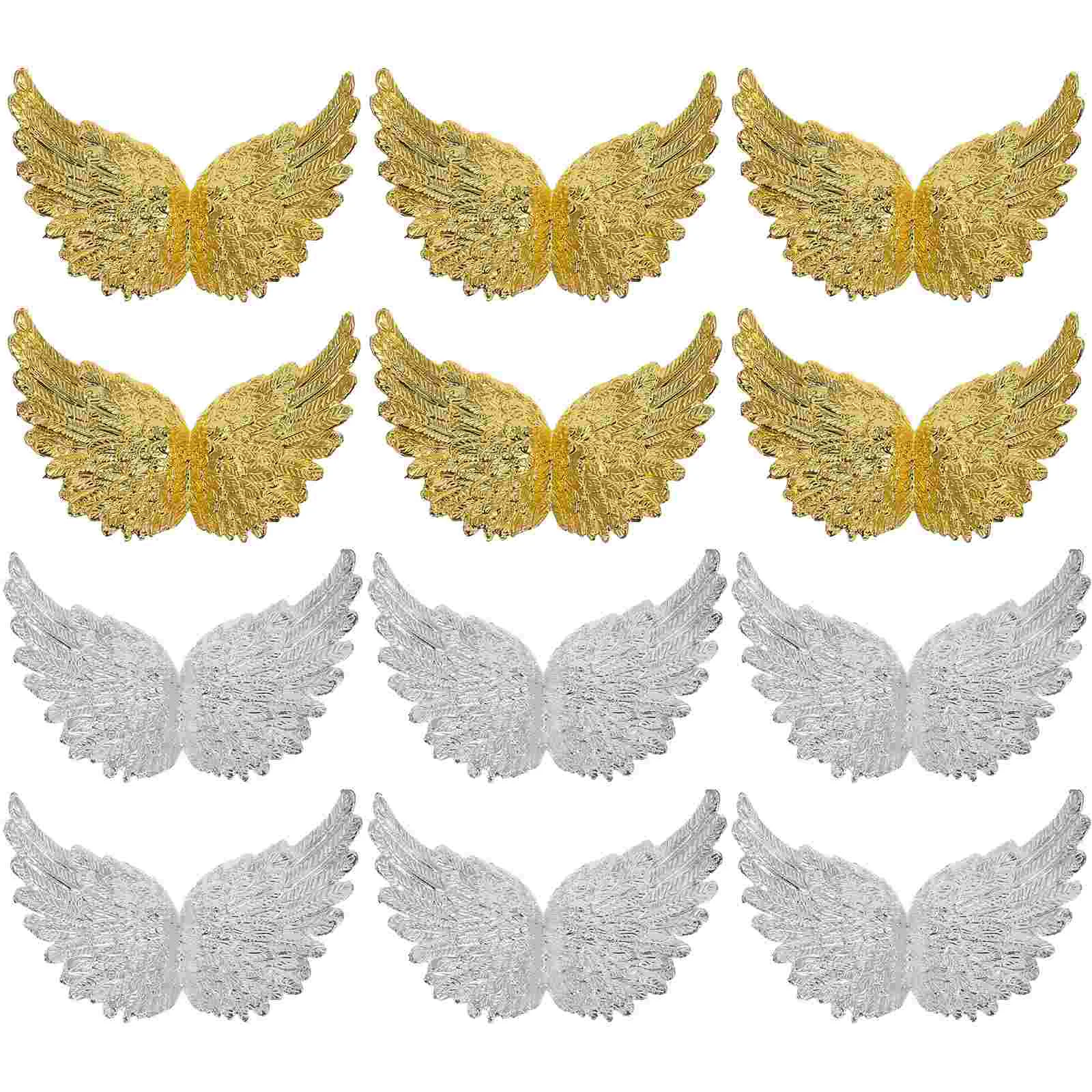 

24 Pcs Plastic Wings Wedding Cake Decoration Angel for Crafts Christmas DIY Accessories Pendant