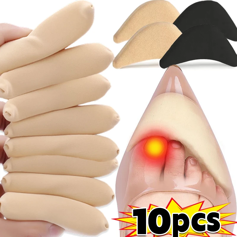 Soft Toe Plug Women High Heel Pain Relief Insert Shoe Palm Cushion Toe Front Filler Sponge Forefoot Pad Adjustable Sizes Insoles