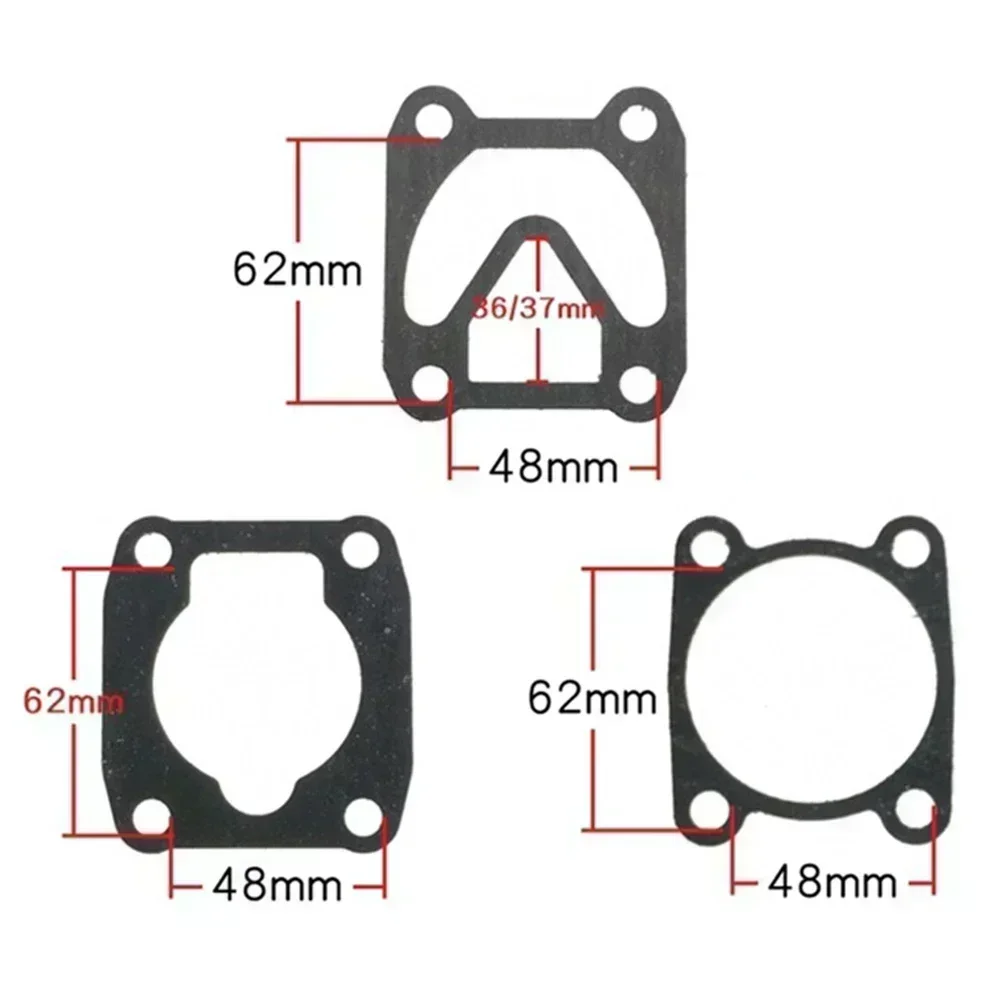 6Pcs Valve Plate Gaskets Washers Air Compressor Cylinder Head Base Gasket 48*62mm Plastic Spare Parts For Power Tool Accessories