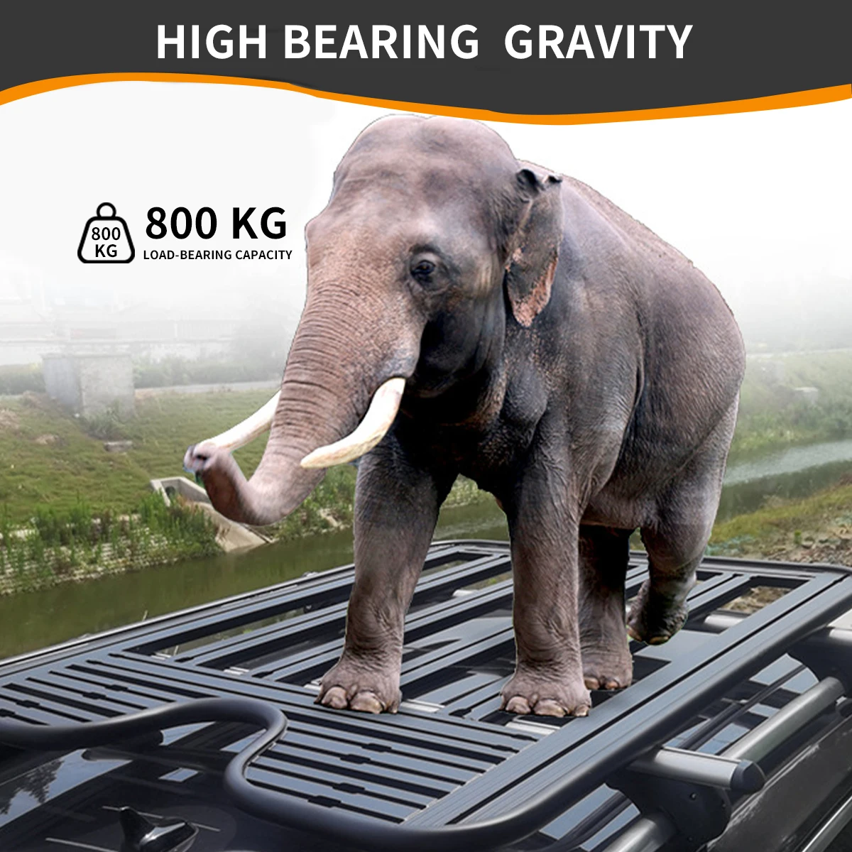 Suitable for  Prado roof luggage frame, domineering load-bearing luggage rack, side tent canopy modification only