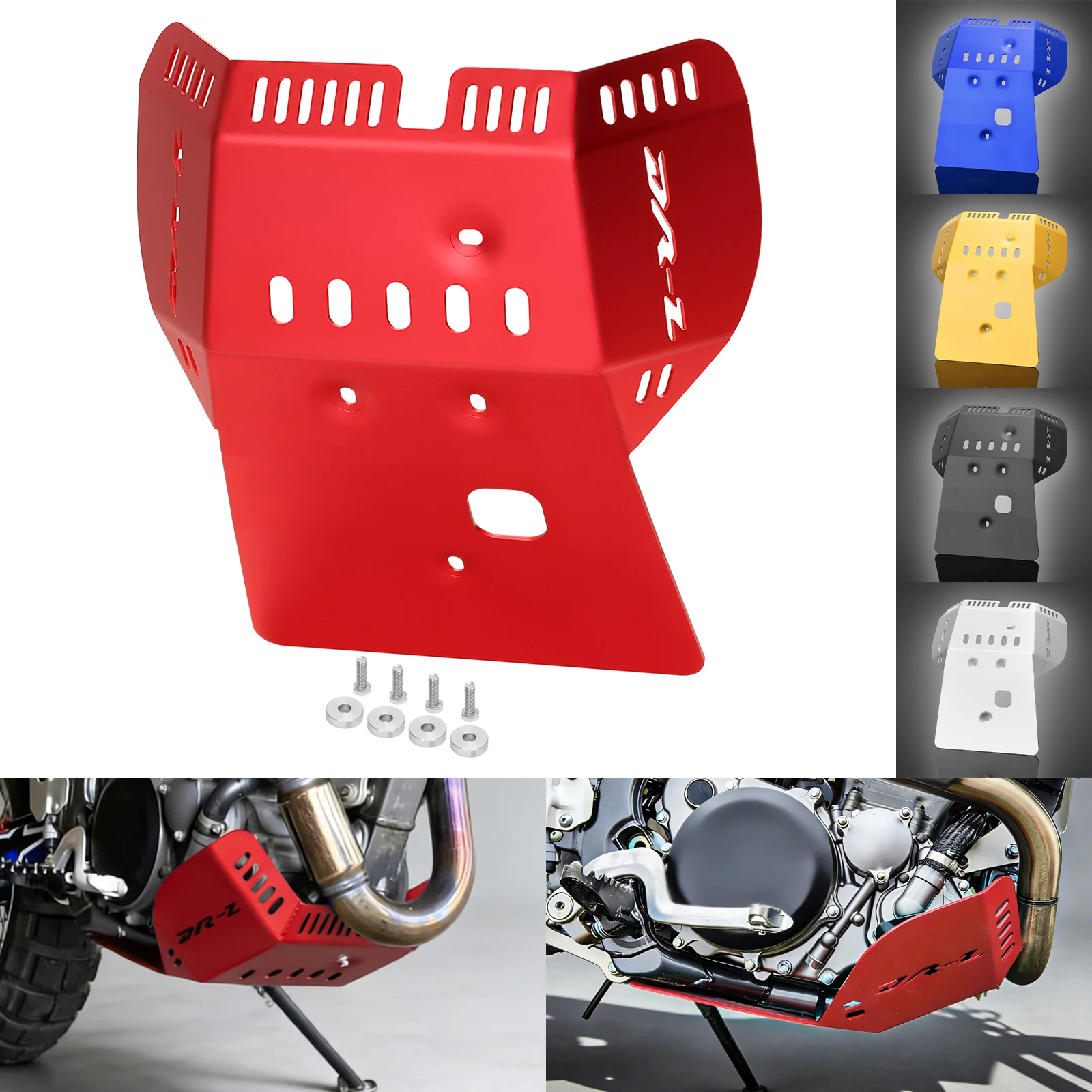 Low Style Skid Plate Engine Bash Guard Motorcycle Underbody Protective Cover For DRZ400S DRZ400E DRZ400SM 2005-2024