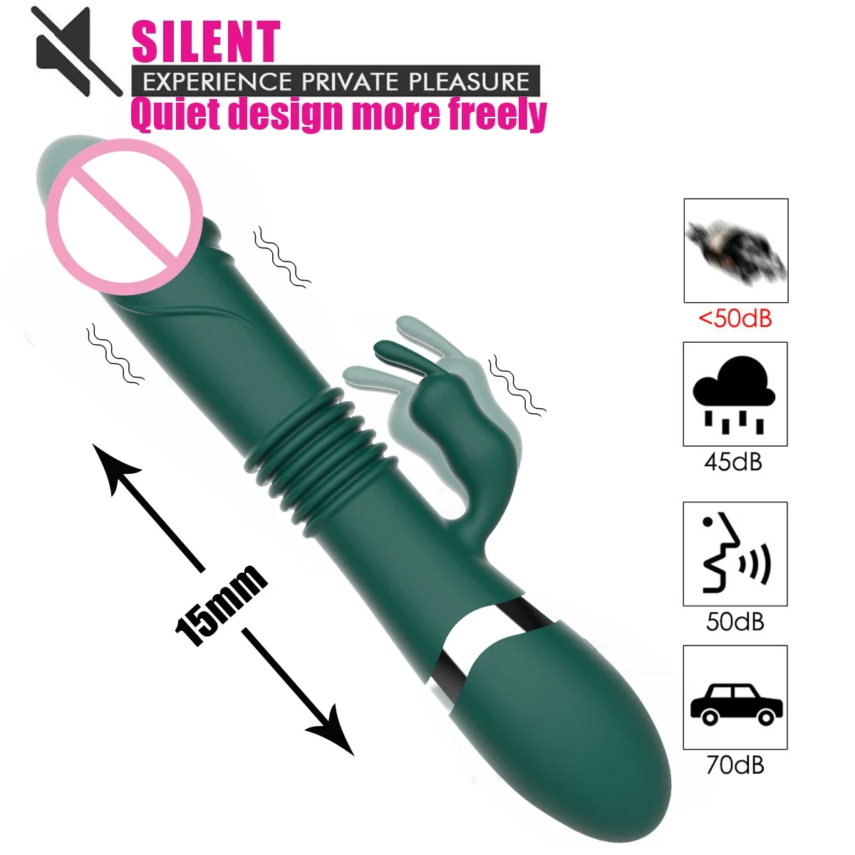 Spinta vibratore del coniglio dildo per le donne clitoride capezzolo vaginale stimolatore del punto G anale vibratori ricaricabili giocattoli del sesso per coppia