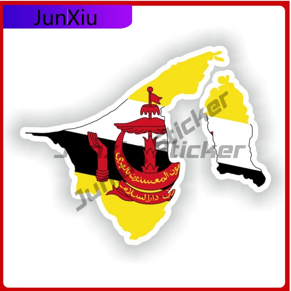 

Brunei Shape Of The National Emblem Map Stickers Decorative Car Decoration Adventure Motorcycle Stickers Exterior Bumper Cars