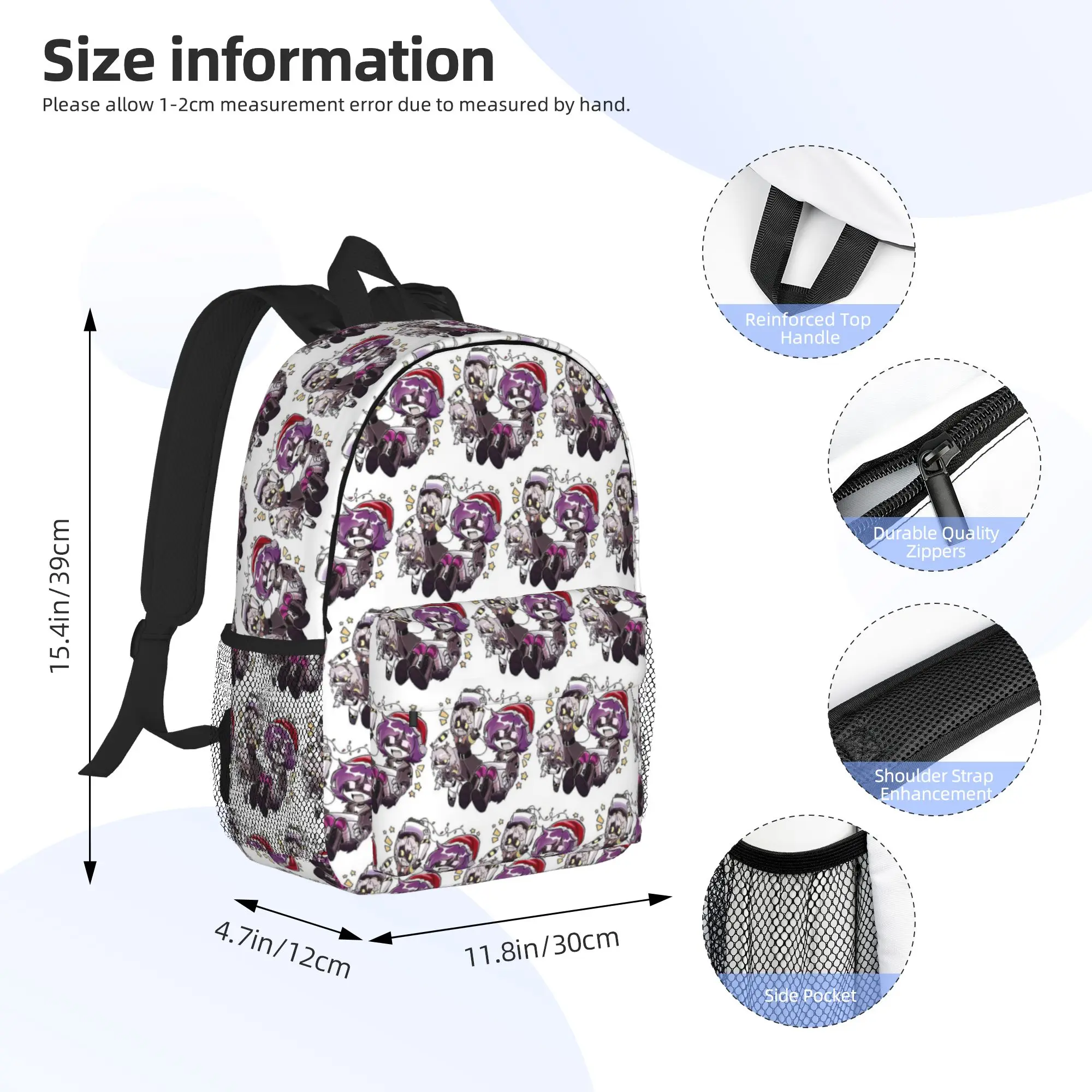 Murder Drones N and Uzi Doorman and Serial Designation Backpack Hot Sale Daypack BookBag Shoulder Bags for Men Women School Bag
