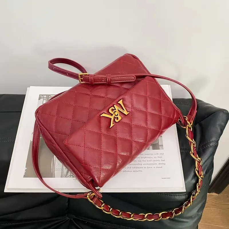 Trendy Textured Leather Shopper Bag - Designer Square Tote With Vintage Letter Logo & Spacious Interior Compartments