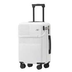 Travel Suitcase Carry on Luggage Cabin Front Opening Rolling Luggage Password Trolley Bag Business Laptop Luggage Suitcase