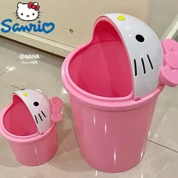 Nowy śmietnik Sanrio Hello Kitty kosz na śmieci kosz na śmieci śmieci Binsanrio Kawaii papierowy kosz na śmieci do sypialni w salonie