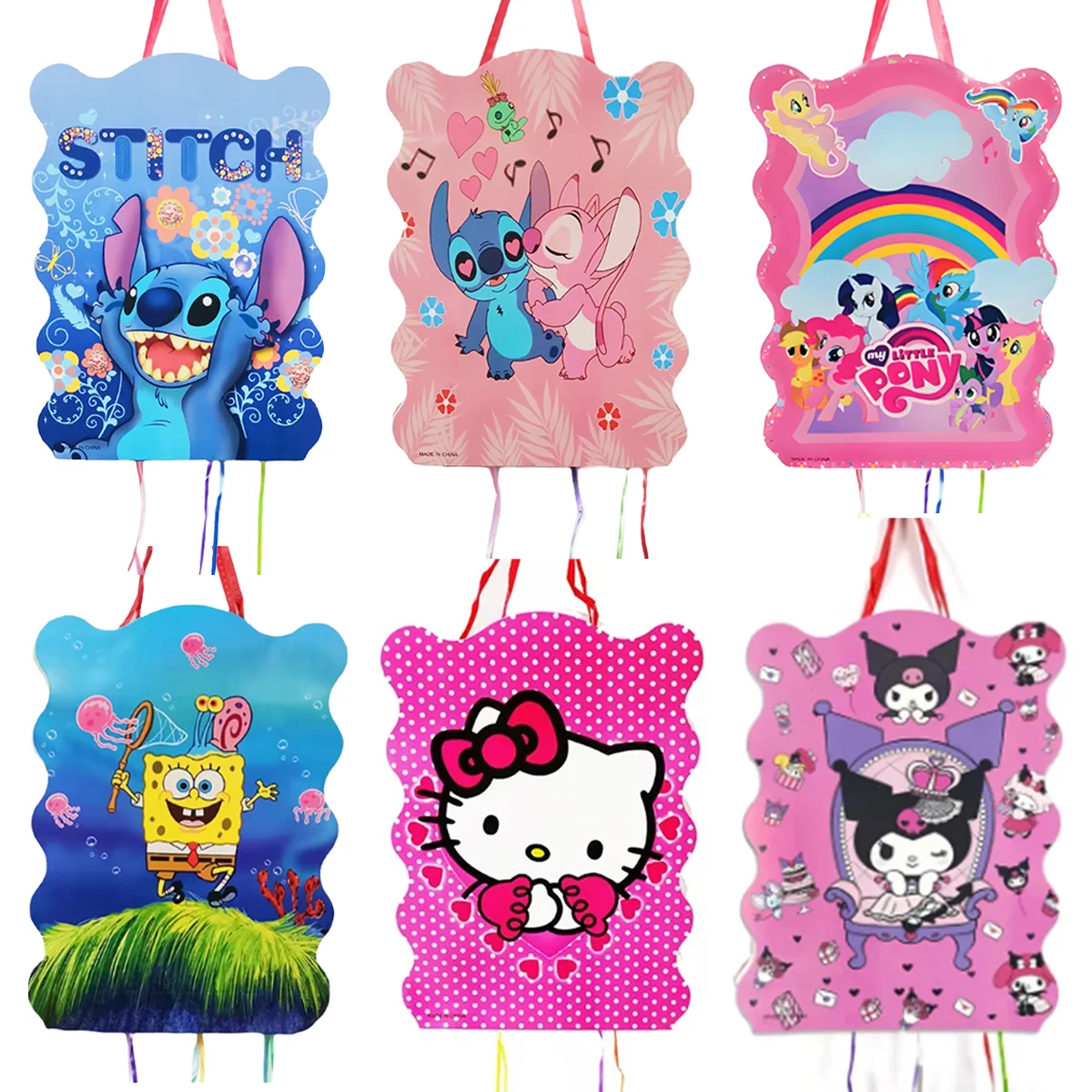 1pcs stitch disney Hello Kitty Pikachu Birthday decoration pinata anniversaireparty plaything Pinata Kids Favors Happy Events