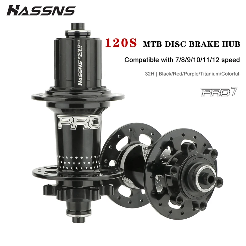 HASSNS PRO7 Mountain Bike Freehub 32H Cube 120Sound 6 Pawls Hub Freehub for SHIMANO HG Bike Hub Mtb Cube 32 Furos 12v Ratchet