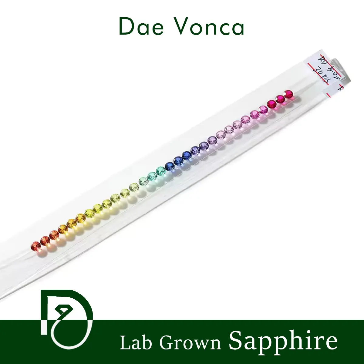 5.0mm Round Shape Rainbow Gemstones Gradual Change Colored Lab Grown Sapphire For Jewelry Making