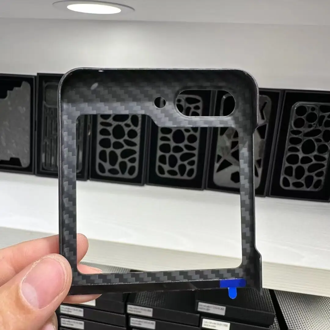Real Carbon Fiber Phone Case For Samsung Galaxy Z Flip 5 Carbon Fiber Case Aramid Fiber Galaxy Z Flip 6 MagSafe Magnetic Case