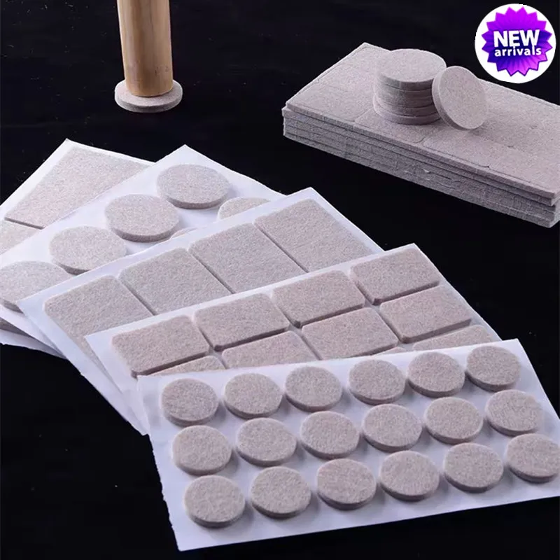 3-72Pcs Felt Chair Leg Pads 3mm Thick Floor Scratch Protector Mat Mute Non-slip Self Adhesive DIY Furniture Accessories