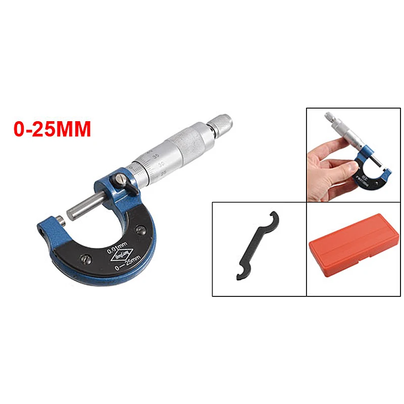 Precise Gauge 0-25MM Outside Micrometer 0.01mm Accuracy Jewelers Thickness Gauge Jewelry Stone Pearls Diameter Measuring Tools