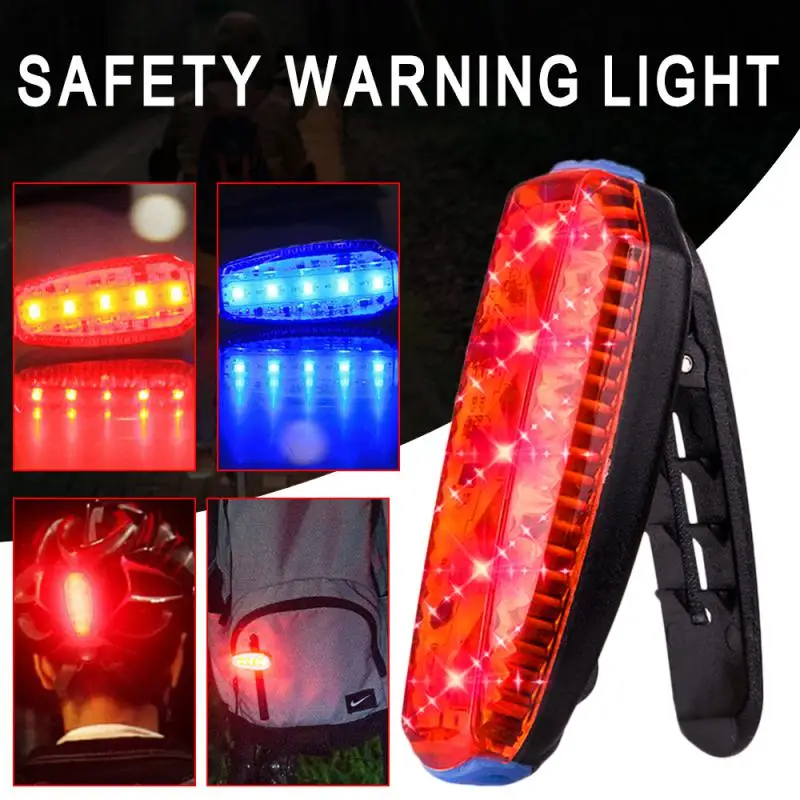 LED Accessories Tail Light Running Clip Bag USB Light Waterproof Outdoor Sports Li Battery Rechargeable MTB STLM