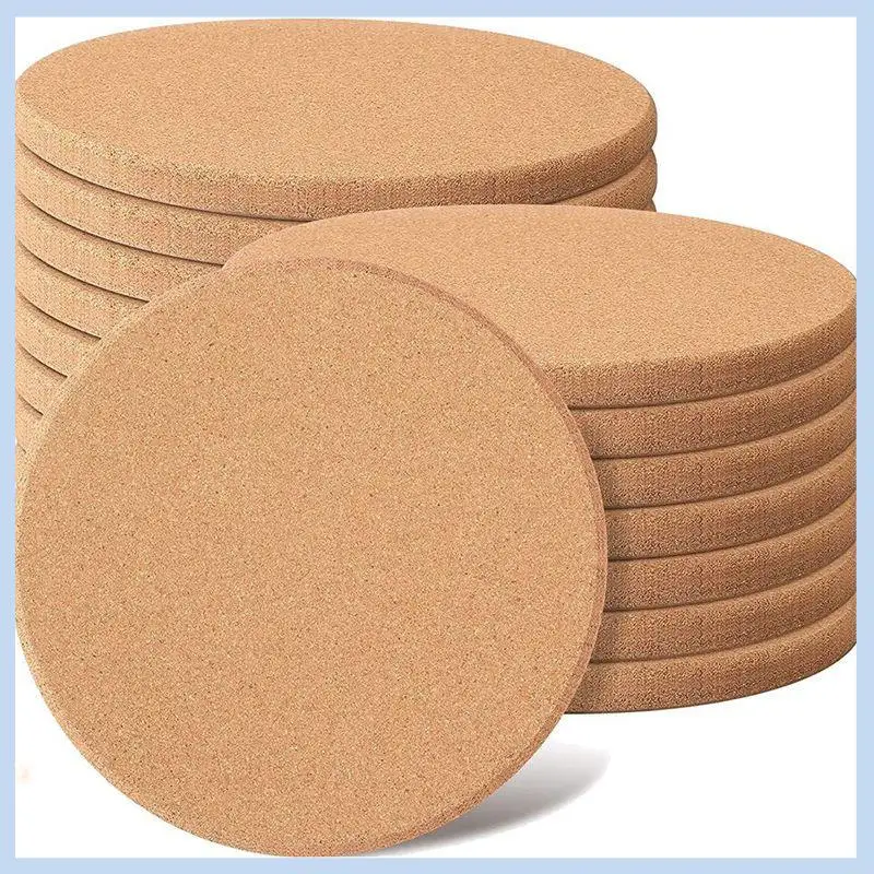 AS63-16 Pack Cork Coaster Thick Cork Trivets For Hot Dishes And Hot Pots Heat Resistant Multifunctional Cork Board Hot Pads