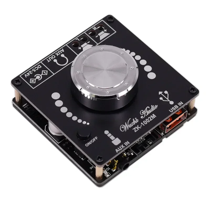 1pcs ZK-1002M 100W+100W Bluetooth 5.0 Power Audio Amplifier Board Stereo AMP Amplificador Home Theater AUX USB