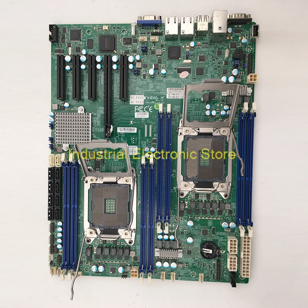 For Supermicro Server Motherboard LGA2011 E5-2600 Family C602 ECC DDR3 PCI-E3.0 SATA3 SAS2 IPMI2.0 Dual port GbE LAN X9DRD-iF