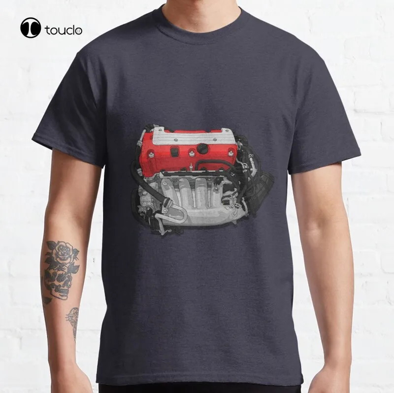 

K20 Engine Sticker Civic Jdm Engine Jdm Engine Japanese Engine Classic T-Shirt Cotton Tee Shirt Fashion Tshirt Summer Xs-5Xl