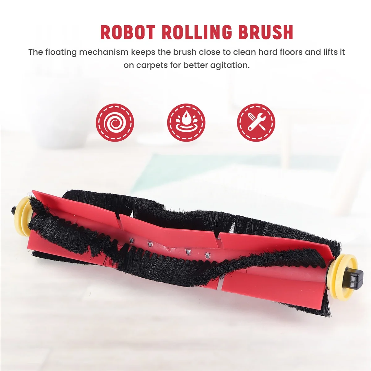 Easy Clean Main Brush for Roborock S6 MaxV, S6, S6 Pure, E4,S4 Max,S4, S5 Max, S5, E35, E2 Robot Vacuum Cleaner