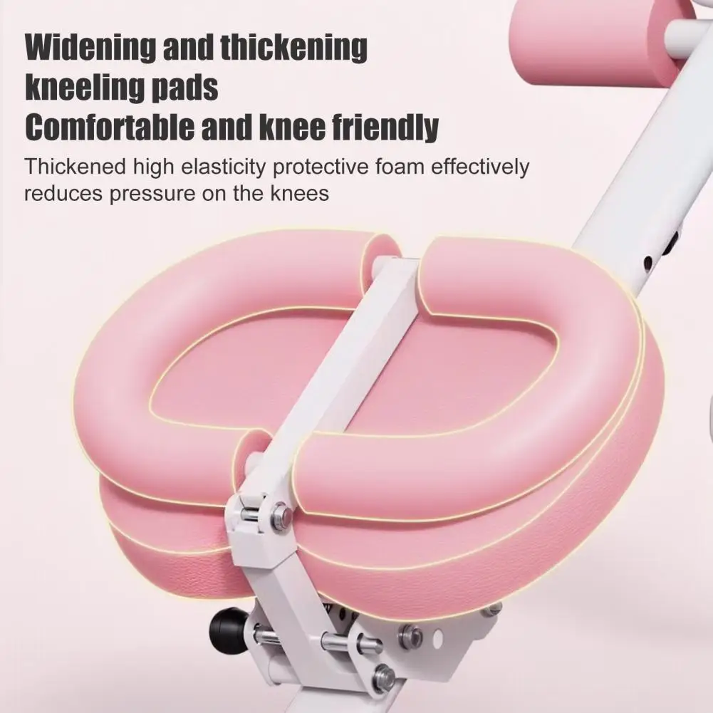 

Full Body Workout Abdominal Exercise Machine Ab Machine with LCD Display Screen Foam Handle Height Adjustments Abdominal Trainer