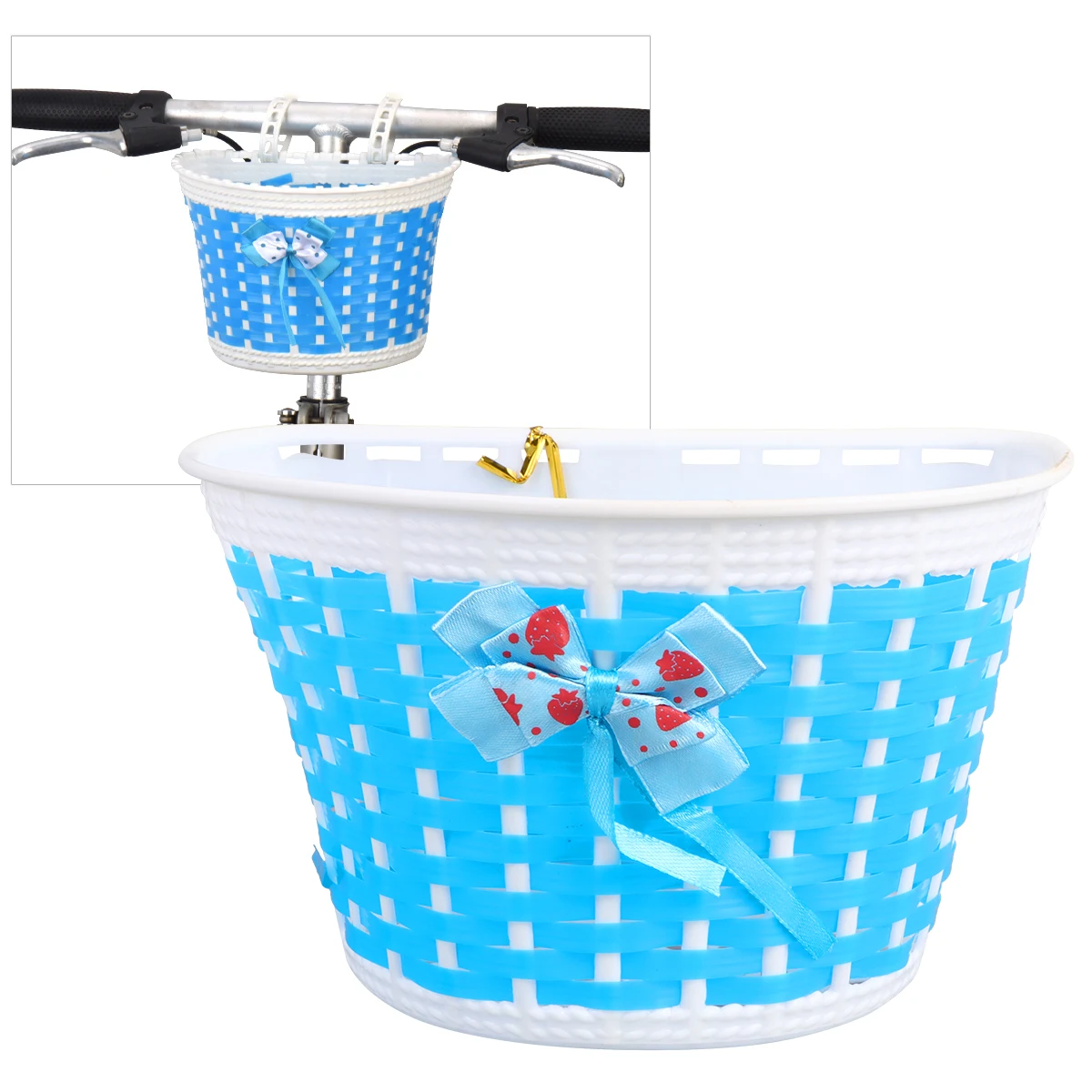 

1Set Kids Scooter Accessories Dazzling Bike Streamers with Car Bell Basket Ribbons Fun Wind Spinners for Bicycles and Scooters