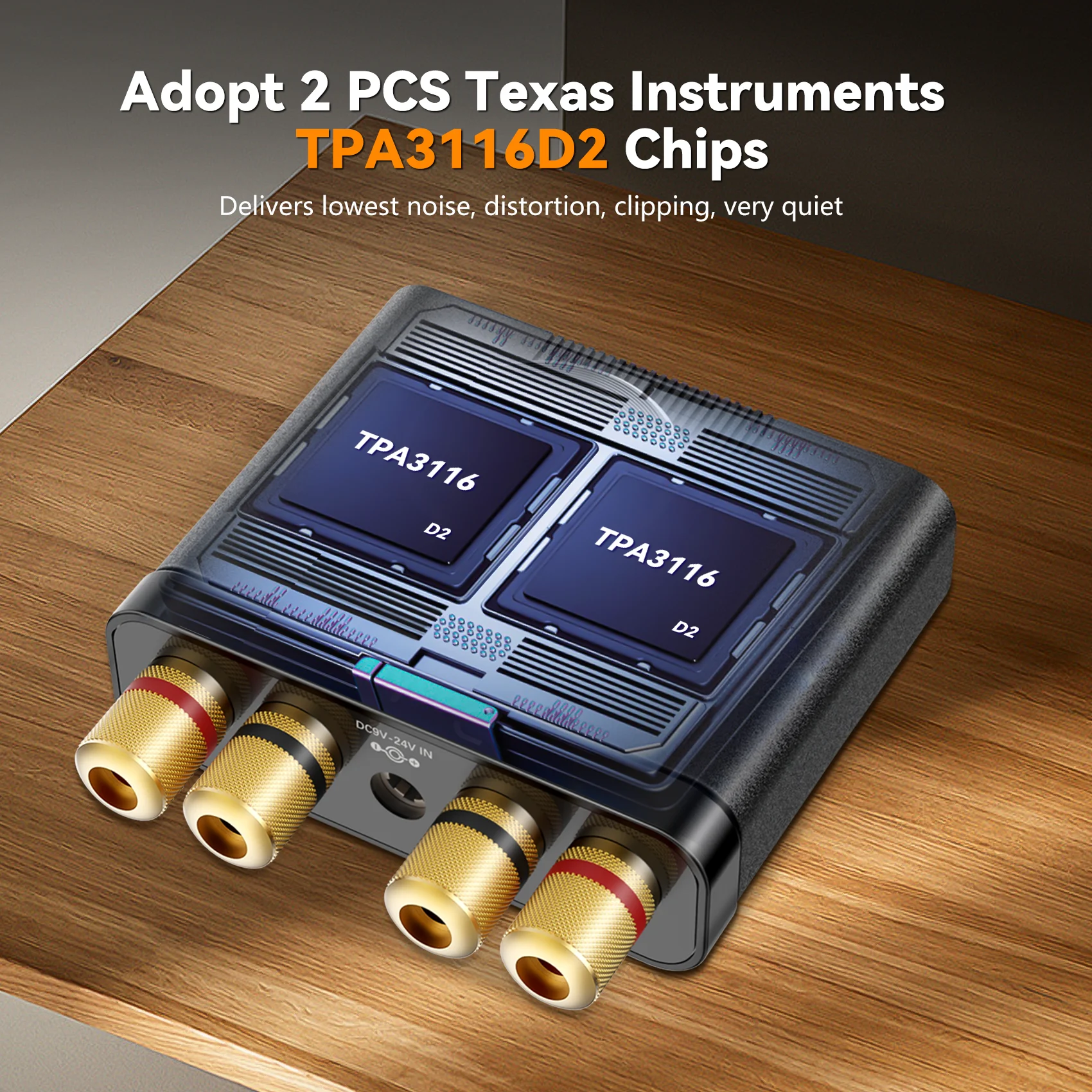

DC 9-24V Power Amplifier Board Bluetooth 5.0 TPA3116 Digital Hifi Stereo Audio Amplifier 50W+50W Car Sound Amplifiers