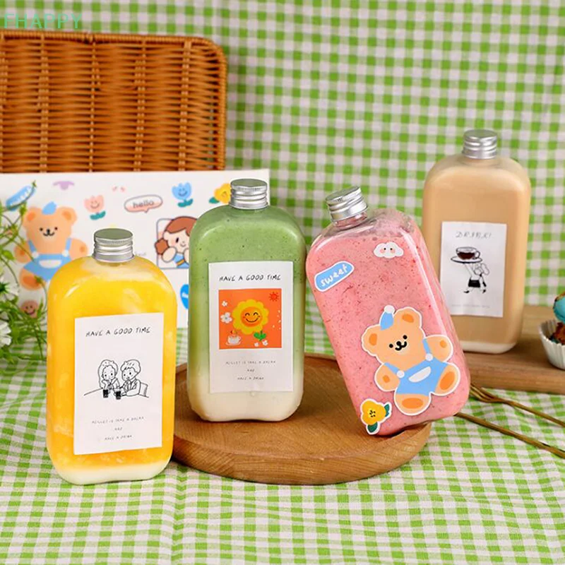 Bottiglie di plastica per contenitori per bevande bottiglia d'acqua in plastica con tappo per coperchi