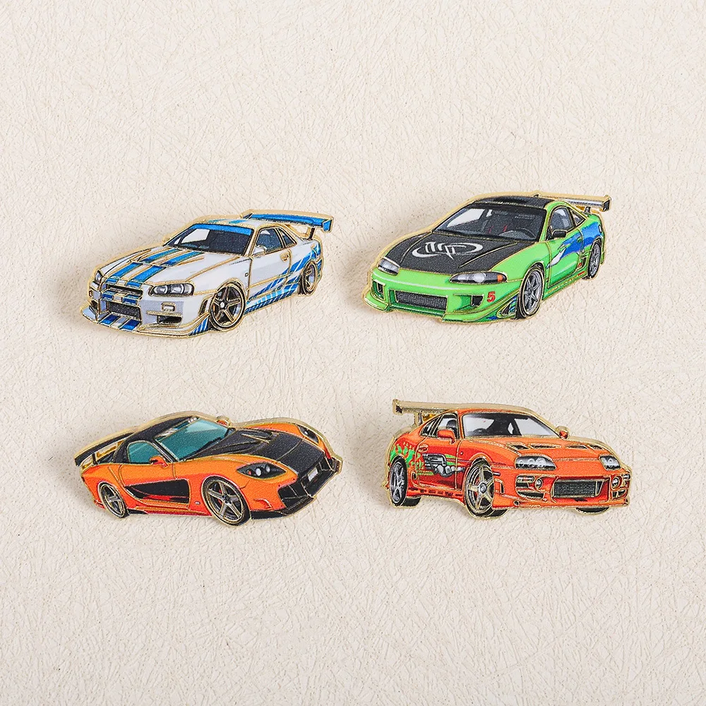 Cartoon Brooch Interesting Car Shape Metal Badge Small Gift Wholesale Decorative Brooches Lapel Pins for Backpacks Cap Pin Bag