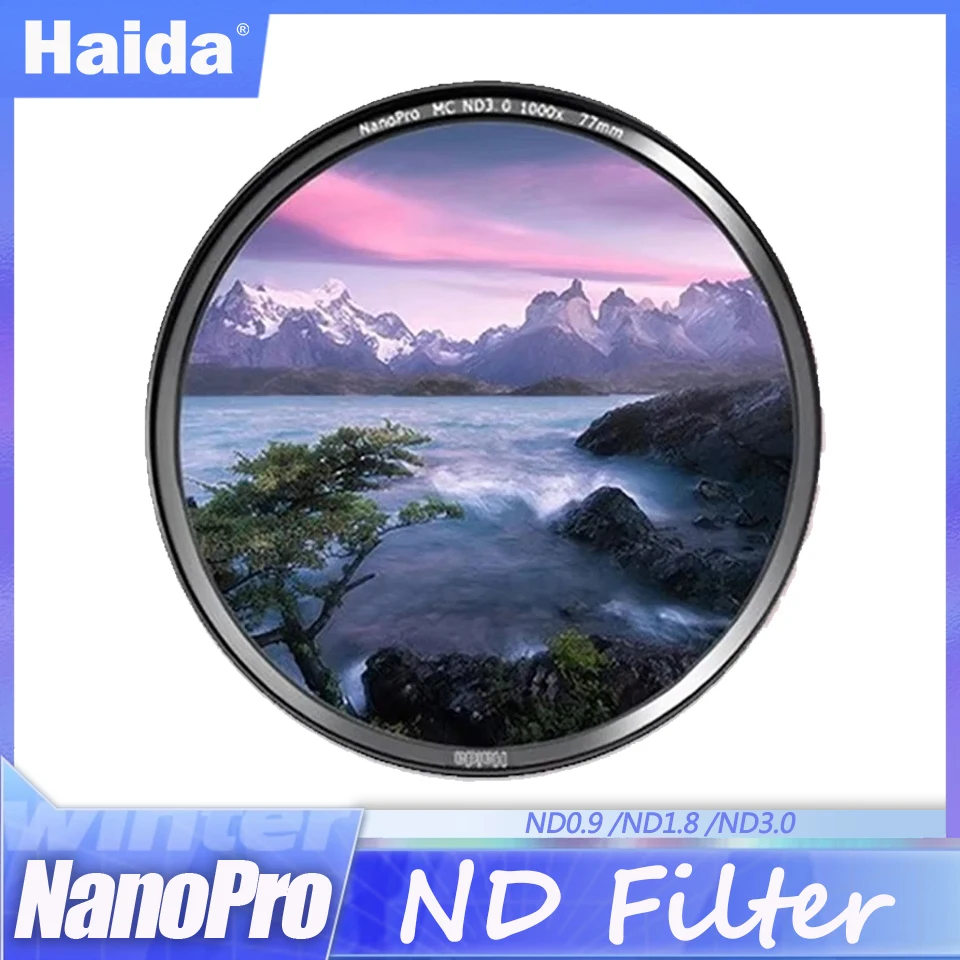 Haida NanoPro ND Filter ND0.9 ND1.8 ND3.0 Medium Gray Density Lens Landscape Photography Filters with Double-sided Coated