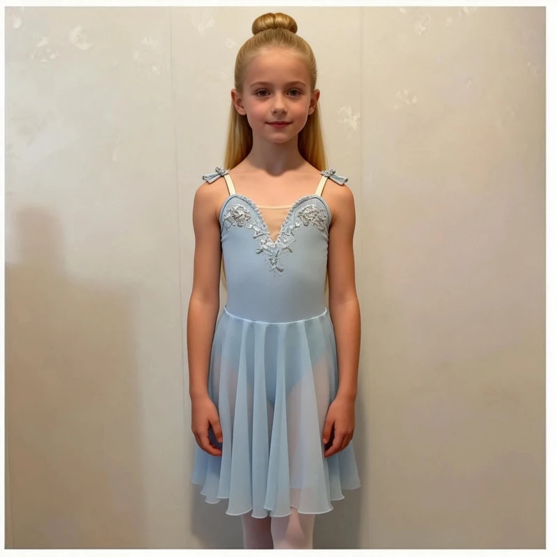 

Балетное платье-пачка из длинной шифоновой юбки, классический танцевальный костюм для балерины в стиле Купидона, романтический балетный наряд для девочек, для художественной гимнастики