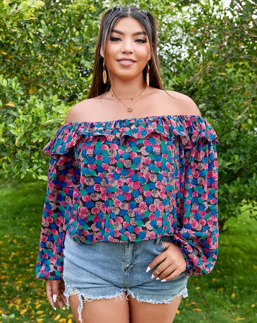 

2023 Women Boho Casual Backless Blouse Female Holiday Slash Neck Tops Clothing Women Sexy Top Summer Off Shoulder Floral Blouses