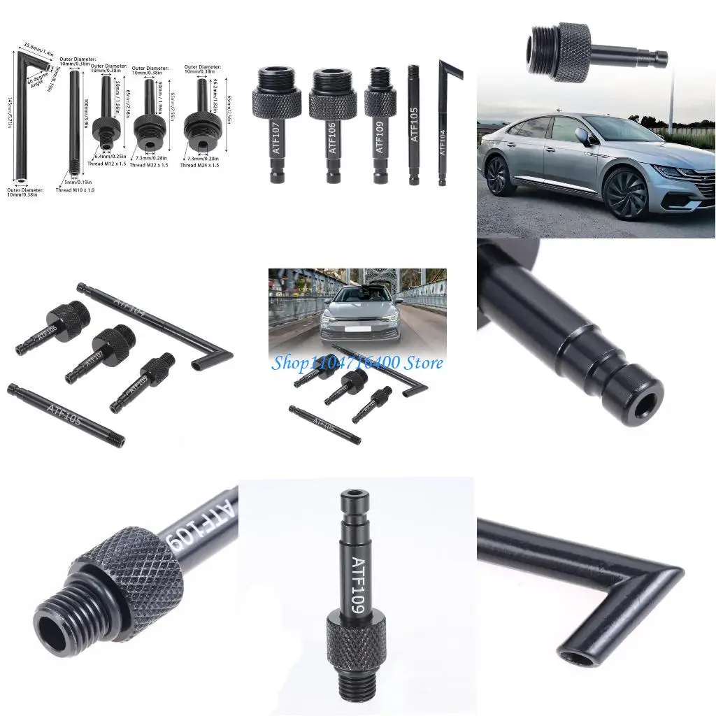 

y1gd Aluminum Alloy Car Transmission Oil Filling Filler Adapter for 01J 09G CVT 722.9 6262-1 6262-2 VAG1924/1 5162-1