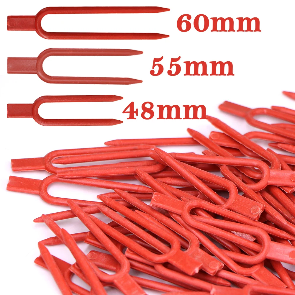 

48/55/60mm Plastic Planting Fork Strawberry Watermelon Vine Stolon Fixator Pressing Device Fastening Fixture Garden Clamp Clips