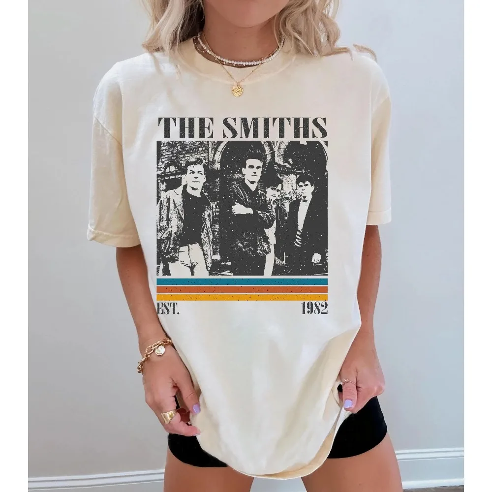 Smith Band T-shirt, Rock Band Music T-shirt, Retro Style Summer New Unisex Casual Fashion T-shirt