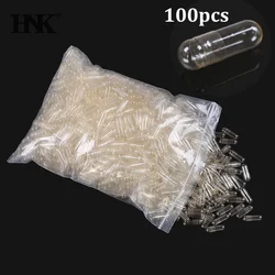 100PCS/Bag Standard Size 00#0#1# Empty Capsules Gelatin Clear Capsules Hollow Hard Gelatin Transparent Seperated Joined Capsules