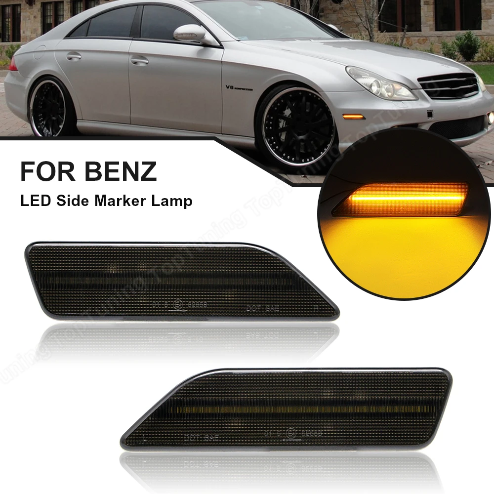 LED Turn Signal Lights Bumper Side Marker Light Side Repeater For Mercedes Benz CLS-Class W219 C219 2006-2011 OEM#2198200321