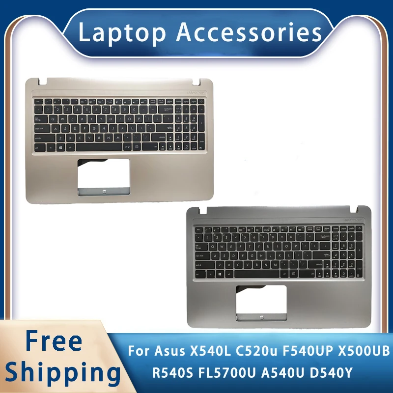 New For Asus X540L C520u F540UP X500UB R540S FL5700U A540U D540Y Replacemen Laptop Accessories Keyboard Golden Silvery