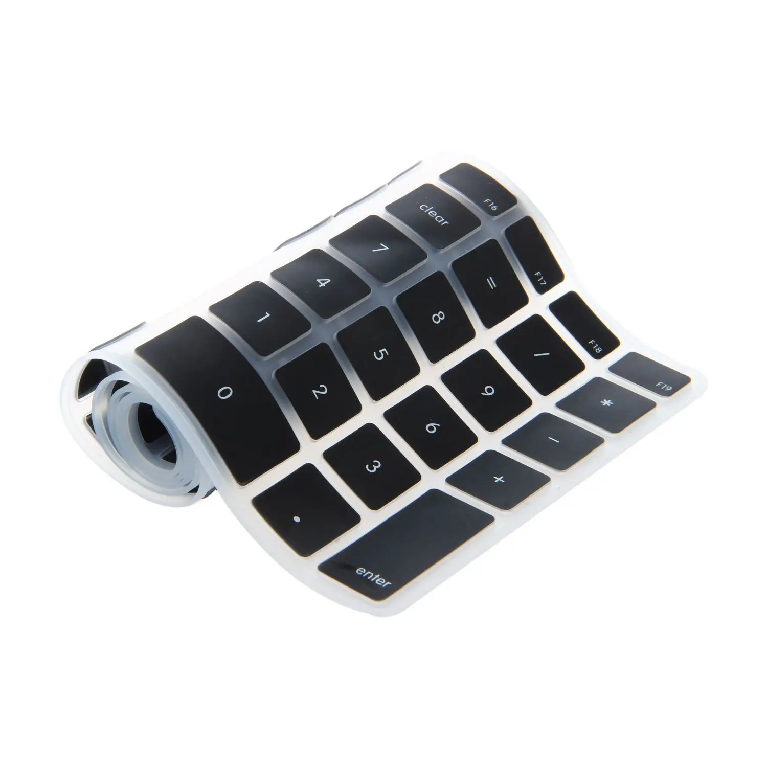 Silicone Thin Keyboard Skin Cover Protector With Numeric Keypad For Apple iMac Black