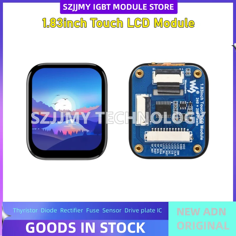Raspberry Pi 1.5-inch IPS color LCD display NV3030B driver rounded corner screen SPI interface   NEW ORIGINAL IN STOCK