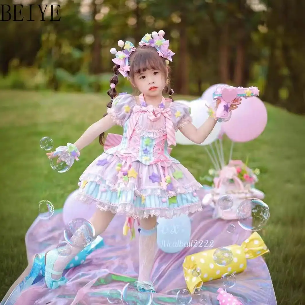 

Children's Fashion Lolita Kawaii Girl Princess Dress Baby Cos Clothing Summer Sweet Kids Cospaly Dresses for Girls 2026 New