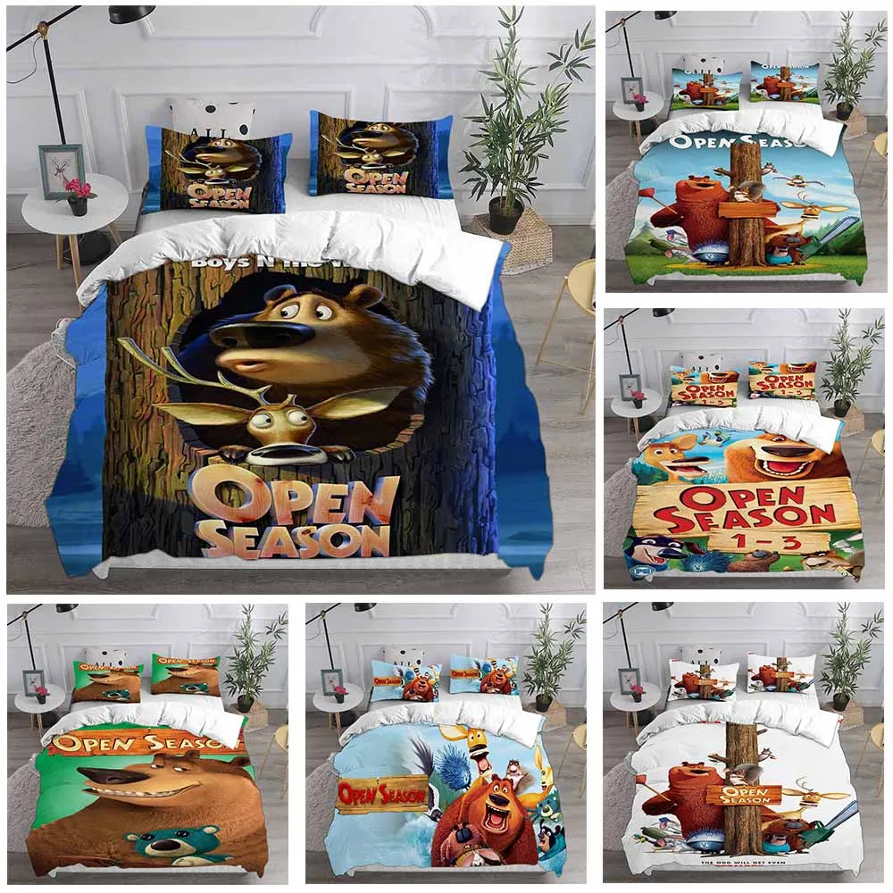 

Open Season Bedding Sets EU Singel US Twin Comforter Quilt Bed Cover Duvet Cover Pillow Case 2-3 Pieces Sets Kids Adult Size