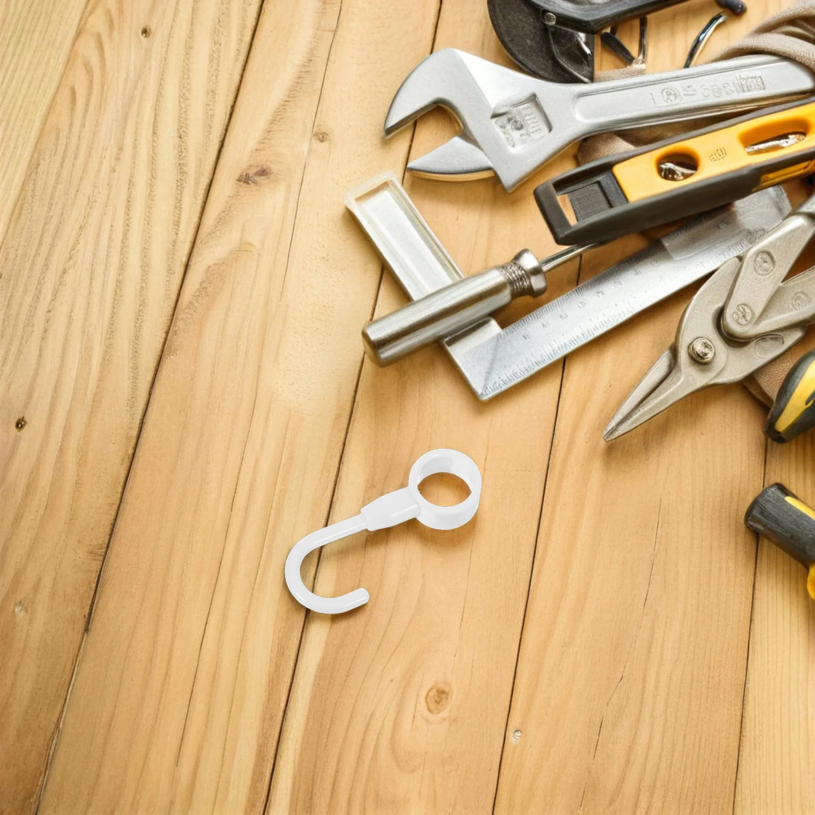 

50Pcs Versatile Plastic Hooks Round Tube Microwave Rack Hanger Non-Slip Windproof Kitchen Clothes Storage Round Tube Towel Hooks