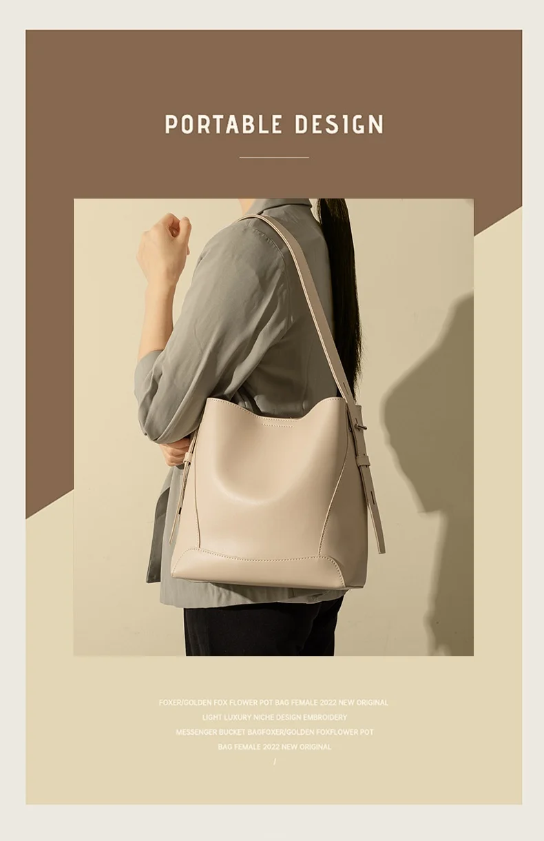 Bucket Bag Simple and High-end Tote Bag Autumn and Winter Armpit Bag, Large Capacity Versatile Pu Shoulder Bag